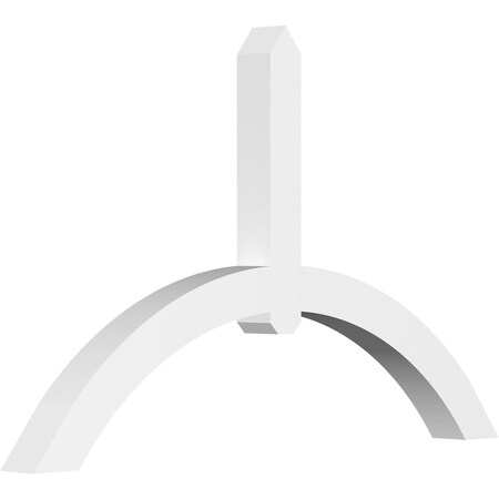 Ekena Millwork Archdale Architectural Grade PVC Gable Bracket, 60"W x 37 1/2"H x 4"D x 4"F, 15/12 Pitch GBP060X38X0404ARC00
